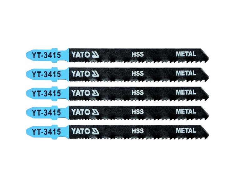 Пильні полотна зворотного різу по металу YATO HSS 24-10TPI, 100/75 мм, хвостовик Т, 5 шт фото