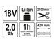 Кущоріз акумуляторний на телескопічній штанзі YATO YT-82835, 18В, леза 42 см, 1.8-2.8 м (корпус) фото 5