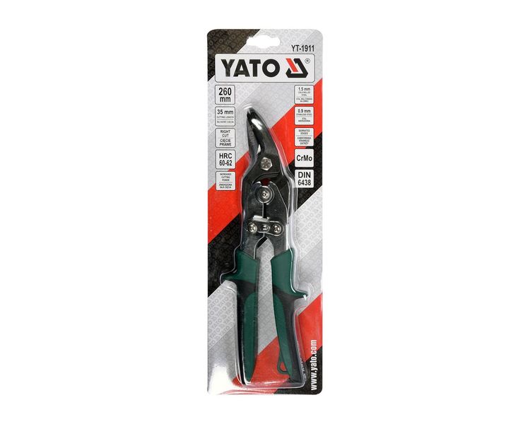 Ножиці по металу праві YATO, 260 мм фото