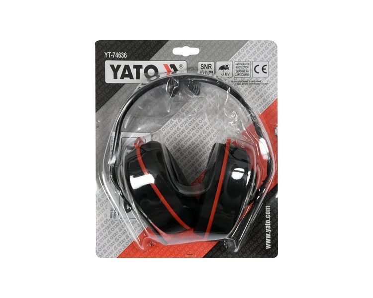 Навушники протишумні з захисними прозорими окулярами YATO YT-74636 фото