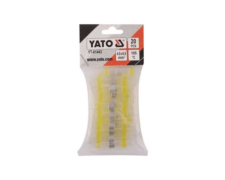 Кембрики термоусадочні з оловом 4-6 мм² YATO YT-81443, 105 °C, 20 шт фото