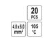 Кембрики термоусадочні з оловом 4-6 мм² YATO YT-81443, 105 °C, 20 шт фото 4