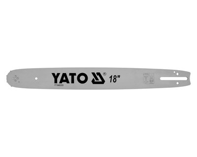 Шина для бензопили 45 см YATO YT-84936, 18", для ланцюга на 72 ланки, паз 1.5 мм, крок 0.325″ фото