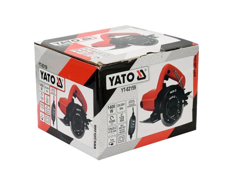 Пила для плитки з мокрим різом YATO YT-82159, диск 125 мм, до 38 мм фото