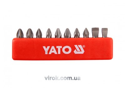 Набір насадок для викрутки YATO 1/4" PH, PZ, SL 25 мм 10 шт фото