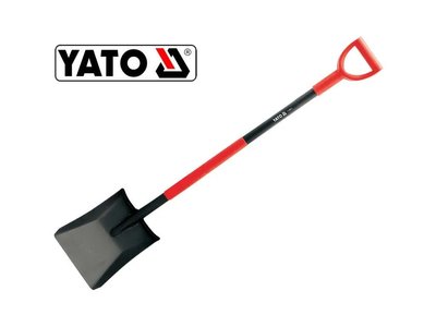 Лопата совковая с повышенными бортами и металлической ручкой YATO YT-86801, совок 23.5х32 см, общ. длина. 120 см, 2.4 кг фото