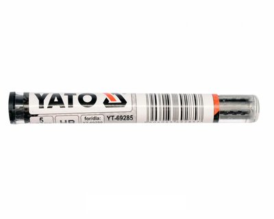 Стрижні графітні чорні HB для олівця-автомата YATO YT-69280 та YT-69281, 5 шт. фото