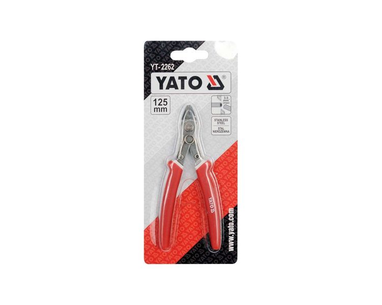 Кусачки для проводов YATO YT-2262 из нержавеющей стали, 125 мм, до 3 мм фото