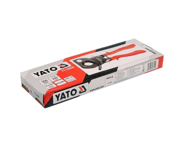 Кабелеріз секторний (з тріскачкою) YATO YT-18600, до 240 мм2 (⌀ жили 17.5 мм) фото