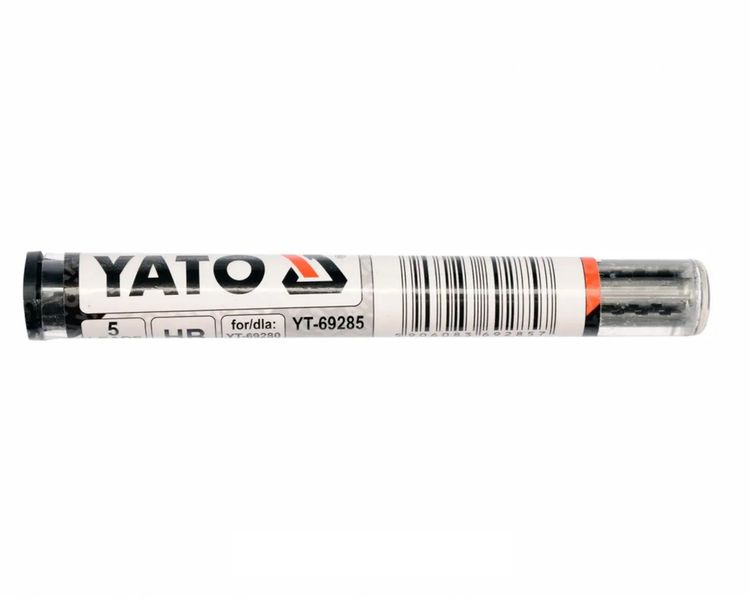Стержни графитовые чорные HB для карандаша-автомата YATO YT-69280 и YT-69281, 5 шт. фото