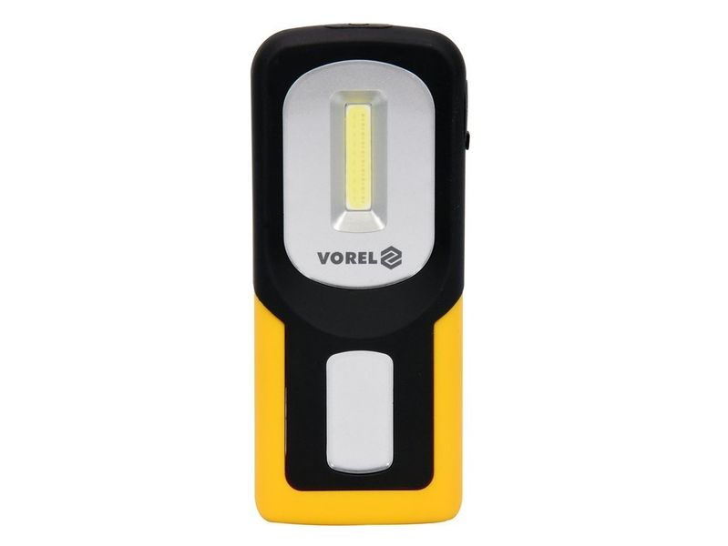 Аккумуляторний поворотный LED фонарь VOREL 82723, 3Вт, 3.7В, 0.8Ач, 100Лм, 5 режимов фото