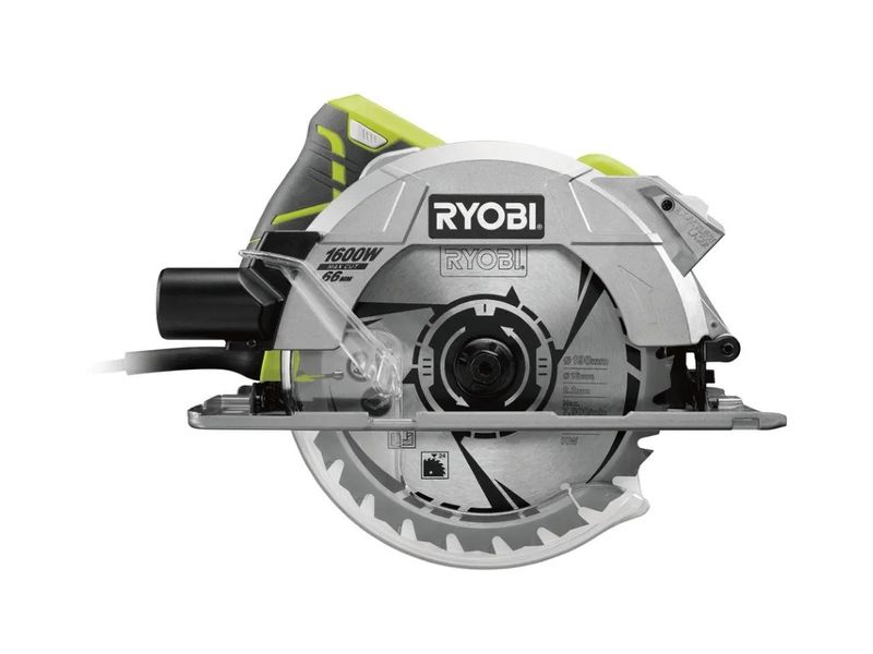 Пила дискова мережева диск 190 мм RYOBI RCS1600-PG, 1600 Вт, до 66 мм, лазер фото