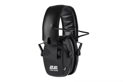 Наушники тактические активные для защиты слуха 2E  Pulse Pro Black TPE026BK, SNR 27 dB, NRR 22 dB, черные фото