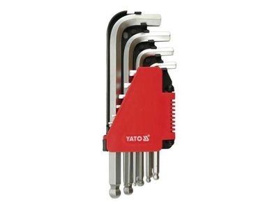 Набір шестигранних ключів з кулею YATO YT-0509, HEX 2.0-12 мм, 10 шт фото