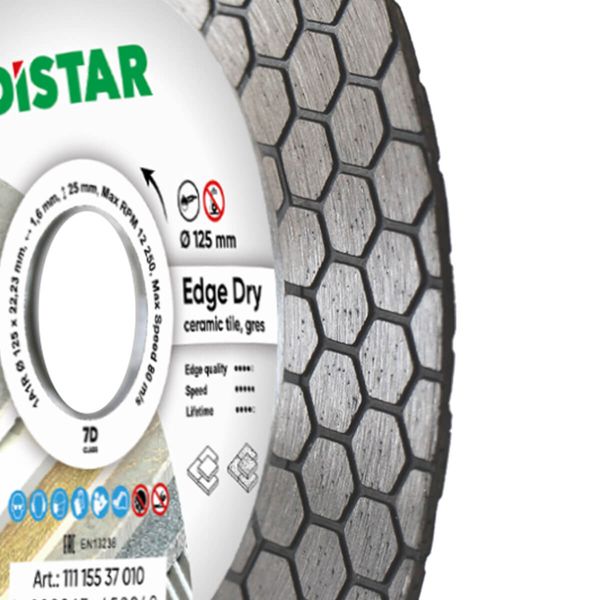 Distar Edge Dry 125 мм 1A1R (11115537010) - диск алмазний 1.6 мм для заусовки плитки фото