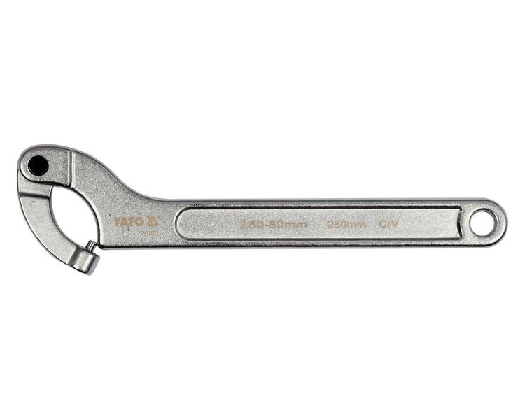 Ключ с круглым штифтом для шлицевых гаек YATO YT-01677, 50-80 мм, 280 мм фото