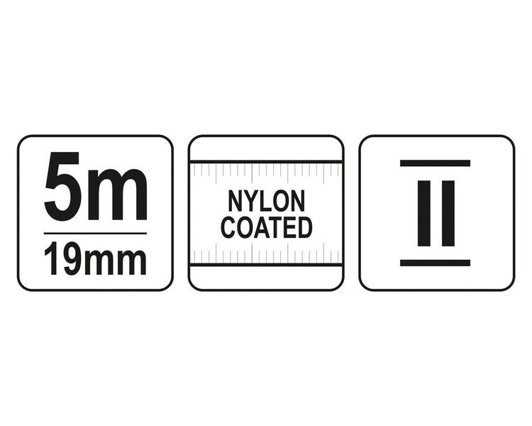 Рулетка 5 м з подвійним блокуванням YATO YT-71153, полотно 19 мм, сталь+нейлон фото
