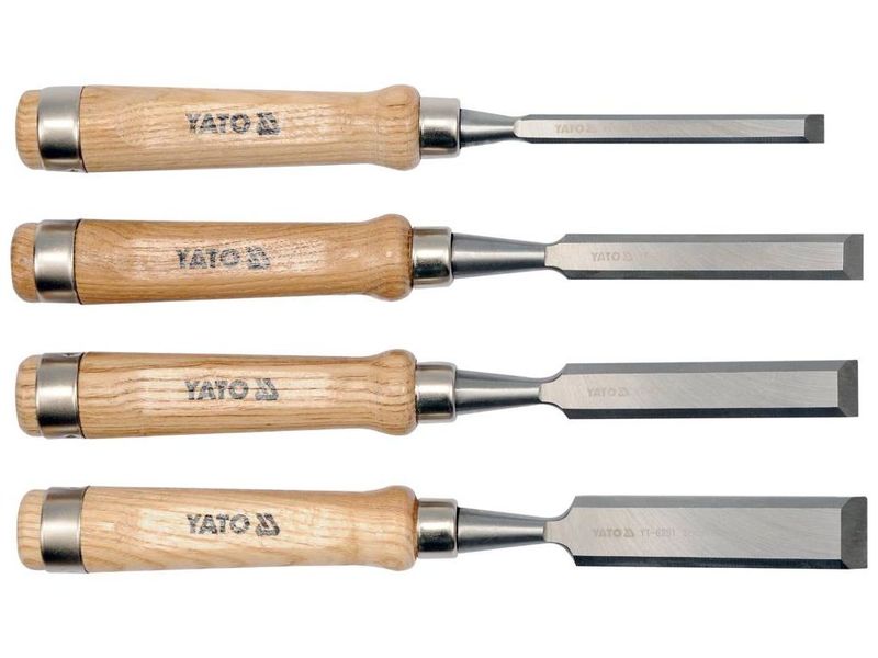 Набір стамесок YATO з дерев'яними ручками 10, 16, 20, 25 мм, 4 шт фото