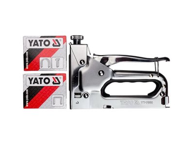 Степлер для скоб та цвяхів YATO YT-7000, тип G 6-14 мм, тип S 10-12 мм, цвях J 8-14 мм фото