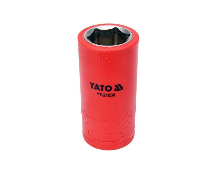 Головка торцева діелектрична YATO М16, 1/2", 55/38 мм, VDE до 1000 В фото