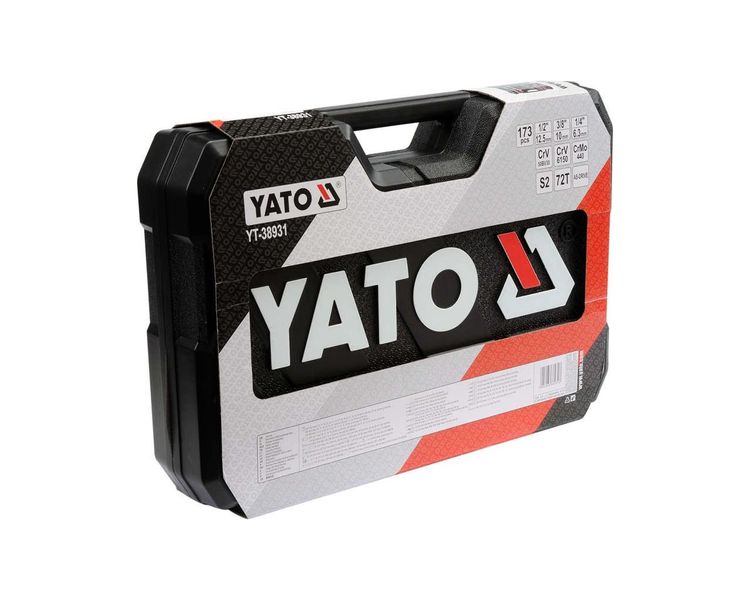 Набір інструментів YATO YT-38931, 1/2"-3/8"-1/4", М4-32 мм, 173 од фото