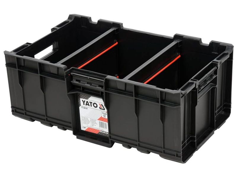Система з трьох інструментальних ящиків на колесах YATO YT-09161, 585x425x810 мм фото