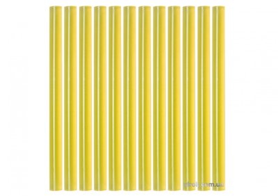 Стрижні клейові жовті YATO, 7.2х100 мм, 12 шт. фото
