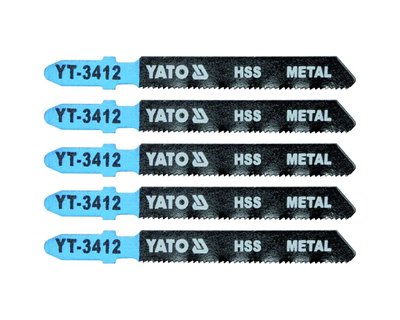 Пильні полотна зворотного різу по металу YATO HSS 21TPI, 75/50 мм, хвостовик Т, 5 шт фото
