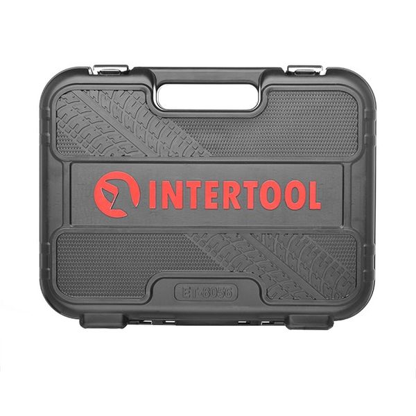 Набор инструментов INTERTOOL ET-8056, 1/2-1/4", М8-27 мм, 56 ед фото