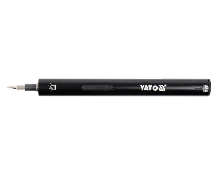 Отвертка аккумуляторная прецизионная YATO YT-27930, 3.6 В, 0.45 Ач, набор 39 од. фото