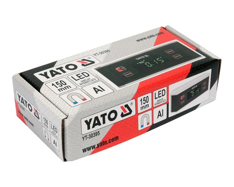 Рівень міні електронний магнітний 15 см YATO YT-30395, без капсул фото