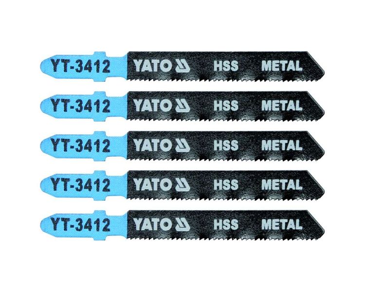 Пильные полотна обратного реза по металлу YATO HSS 21TPI, 75/50 мм, хвостовик Т, 5 шт фото