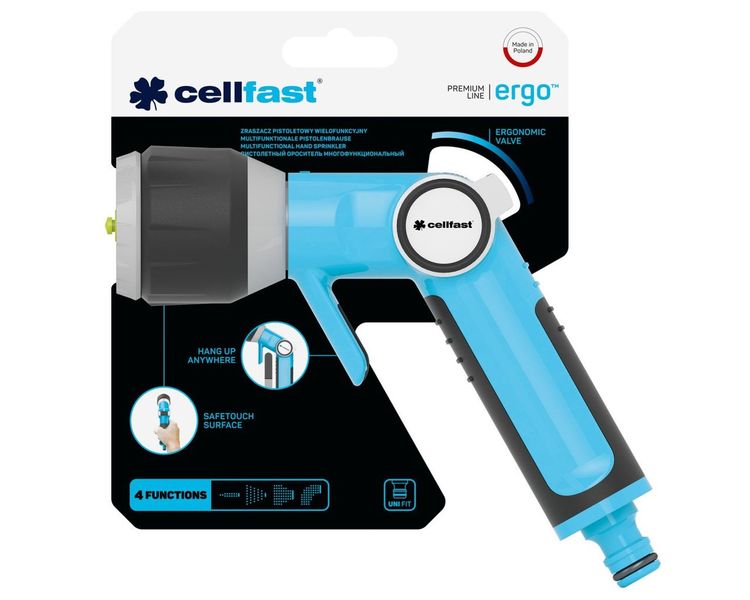 Пістолет для поливу Cellfast ERGO™ 53-330, 4 режими, адаптер 1/2" фото