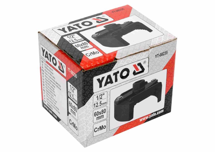 Ключ для масляного фільтру розвідний YATO YT-08235, 1/2", 60-80 мм фото