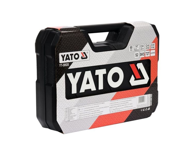 Набір інструментів YATO YT-38920, 1/4", М5-13 мм, 60 од фото