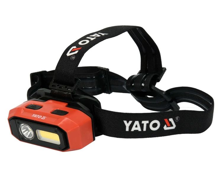 Ліхтар налобний акумуляторний з датчиком руху YATO YT-08594, 800 Лм, 2.2 Аг фото