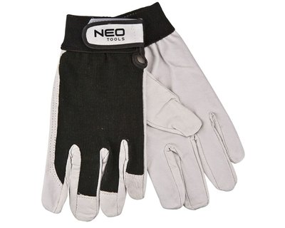 Перчатки рабочие кожаные NEO TOOLS 97-604, размер 8" фото