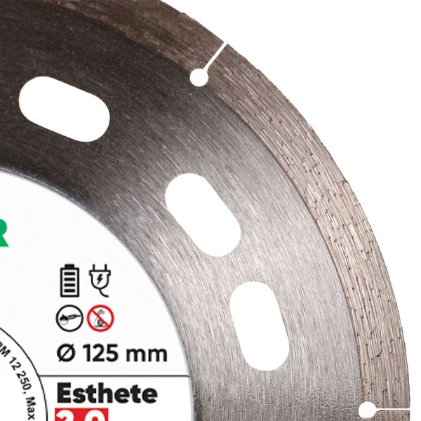 Distar Esthete version 2.0 125 мм 1A1R (10126024010) - диск алмазний відрізний 1.1 мм для чистого різу фото