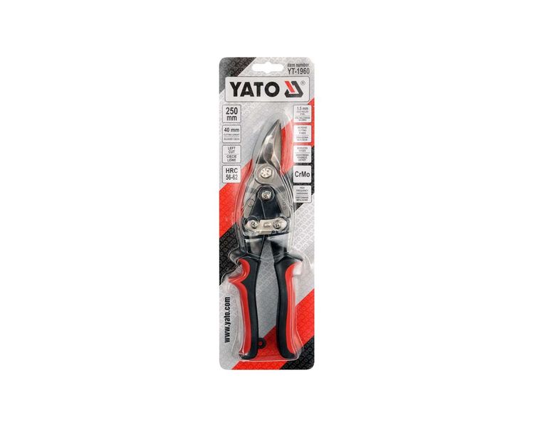 Ножиці по металу ліві YATO YT-1960, 250 мм, Cr-Mo фото