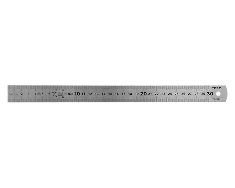 Лінійка з нержавіючої сталі 30 см YATO YT-70721 фото