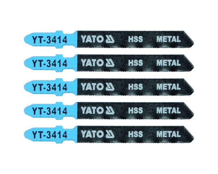 Пильні полотна зворотного різу по металу YATO HSS 32TPI, 75/50 мм, хвостовик Т, 5 шт фото