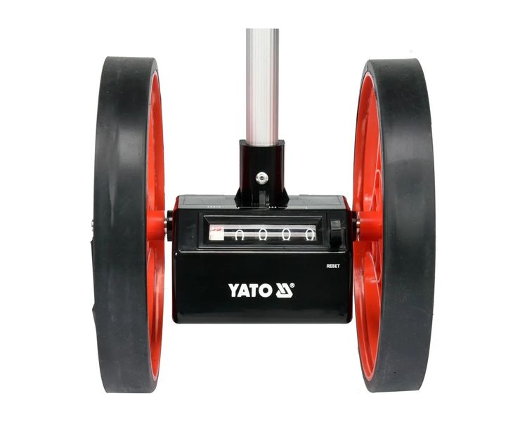 Курвиметр - колесо измерительное механическое двойное 0.1-10000 м YATO YT-71650, телескопическая ручка фото