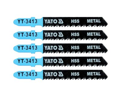 Пильные полотна обратного реза по металлу YATO HSS 12TPI, 75/50 мм, хвостовик Т, 5 шт фото