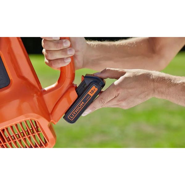 Black+Decker BCBL200L повітродув садовий акумуляторний, 18В, 2 Аг, 144 км/год, 9.6 м3/хв фото