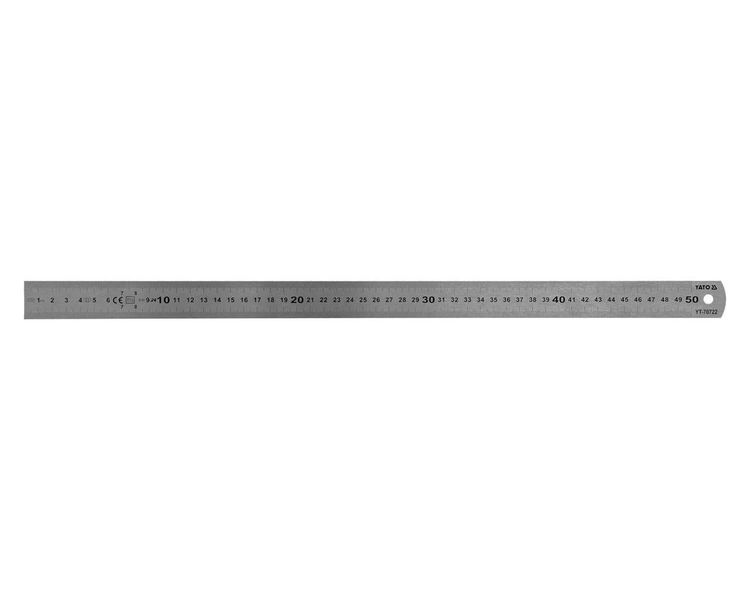 Лінійка з нержавіючої сталі 50 см YATO YT-70722 фото