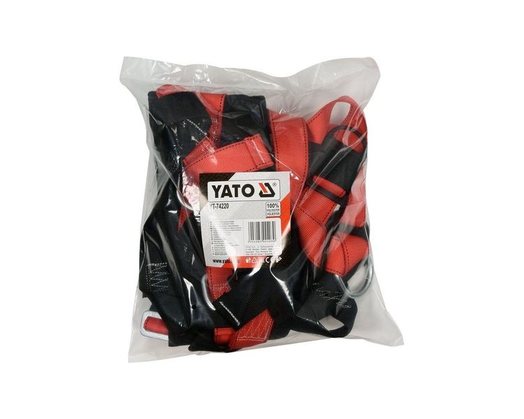 Страховочный пояс для высотных работ YATO YT-74220, с лямками и тазобедренным ремнем фото