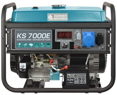 Könner & Söhnen KS 7000E генератор бензиновый 5.5 кВт, 389 см3, AVR, электростартер фото
