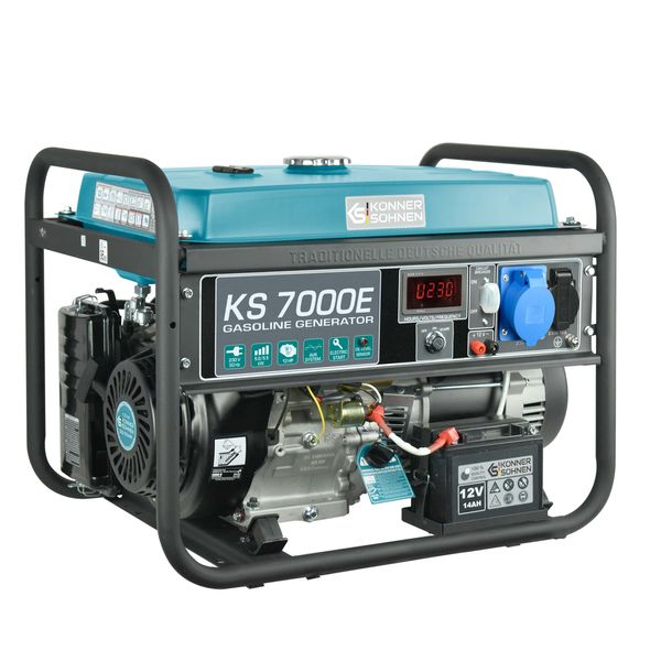 Könner & Söhnen KS 7000E генератор бензиновый 5.5 кВт, 389 см3, AVR, электростартер фото