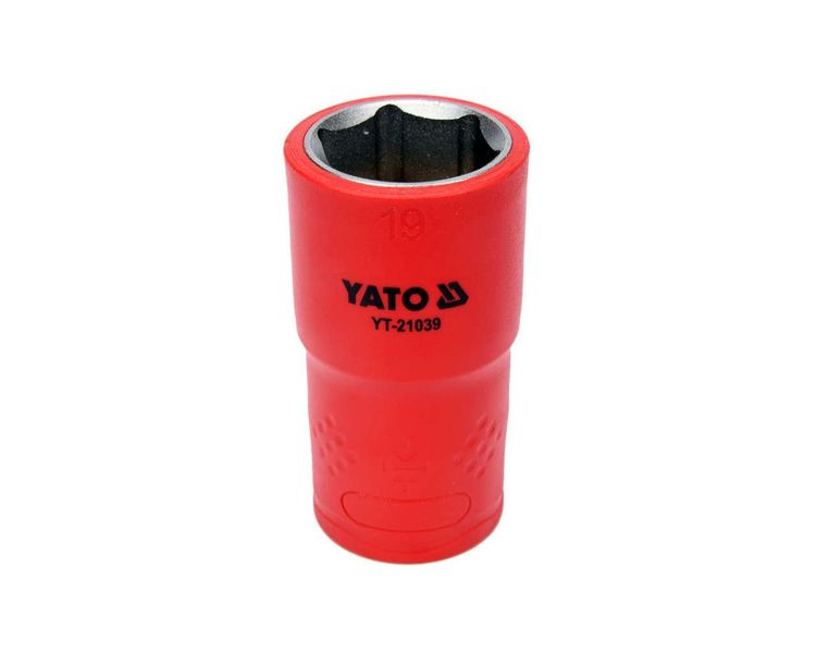 Головка торцевая диэлектрическая YATO М19, 1/2", 55/38 мм, VDE до 1000 В фото