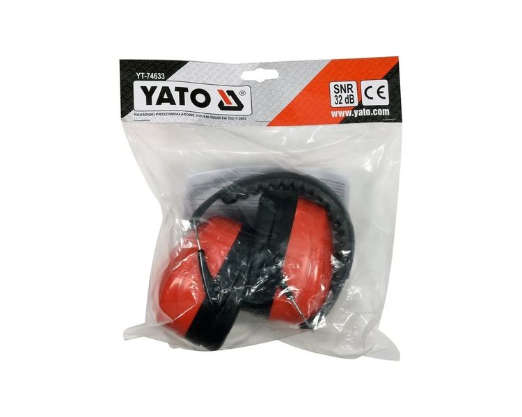 Навушники звукопоглинаючі YATO YT-74633, SNR 32 дБ фото